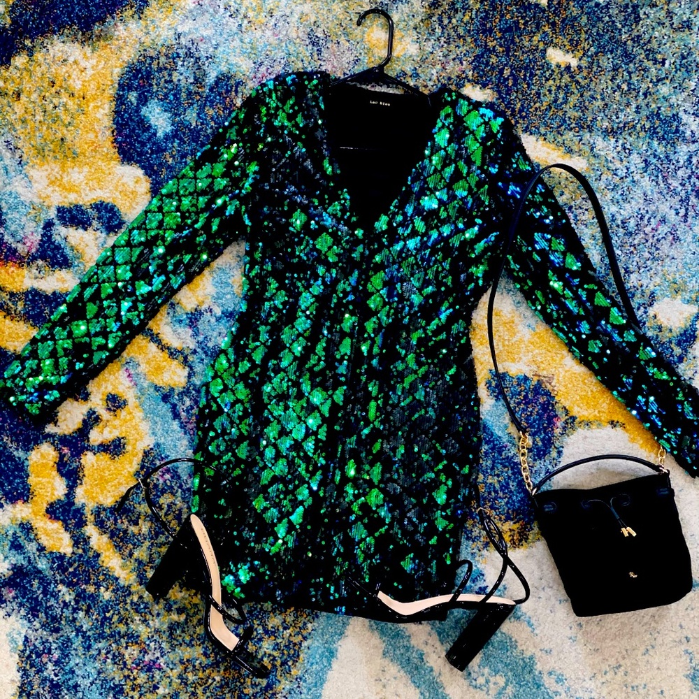 Green Sequin Dress